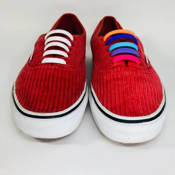 Vans Authentic Corduroy Rumba Red Skate Shoes, Size 7 US, Mens, Good Condition - Picture 2 of 13